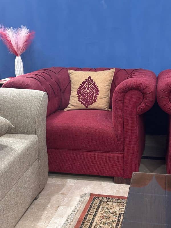 6 seater sofa set with Cushions 1