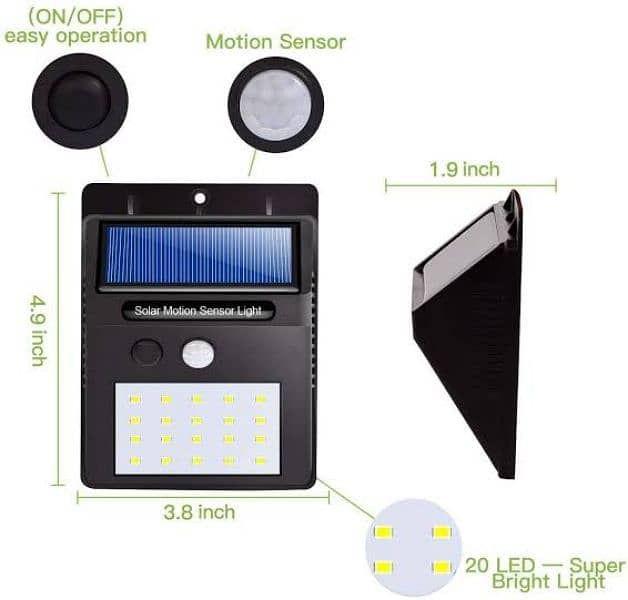 30 LED SOLAR PIR MOTION SENSOR LIGHTS FOR OUTDOOR 1