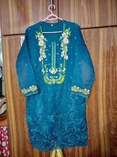 Trouser Shirt With heavy Long Dubatta