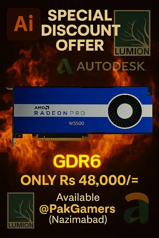 AMD RADEON PRO W5500 / 8-GB DDG-6 128-Bit. Best 4 Gaming & Softwares 0