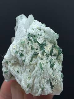 Natural Green Tourmaline with Kunzite