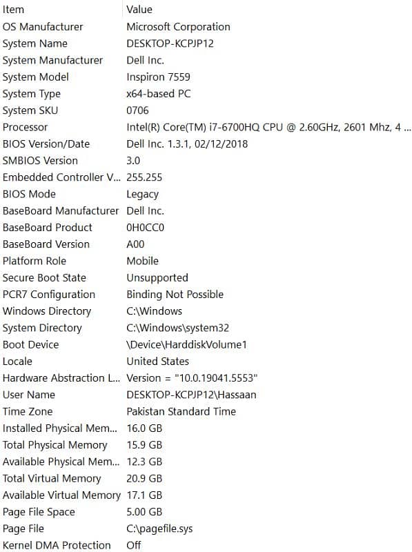 Dell Inspiron 7559 5
