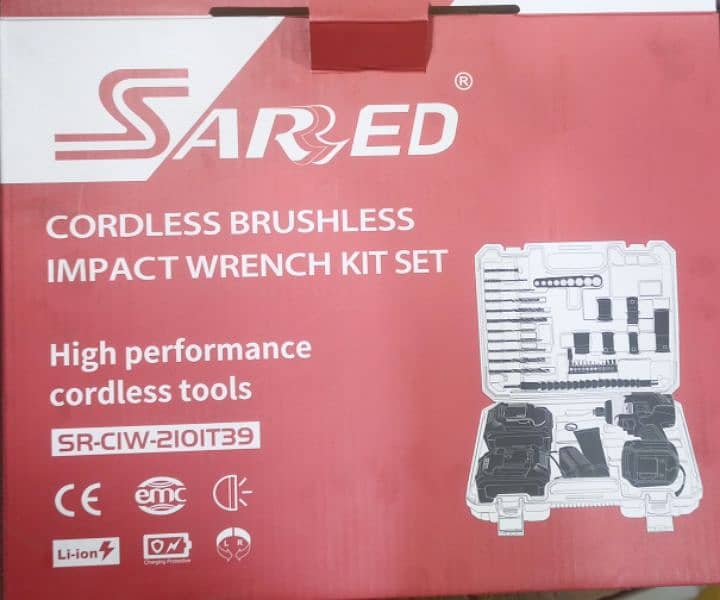 Super Duty Impact Wrench kit with cover case Cordless 2
