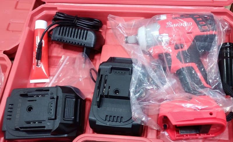 Super Duty Impact Wrench kit with cover case Cordless 5