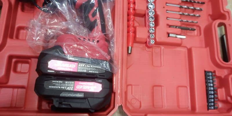Super Duty Impact Wrench kit with cover case Cordless 9