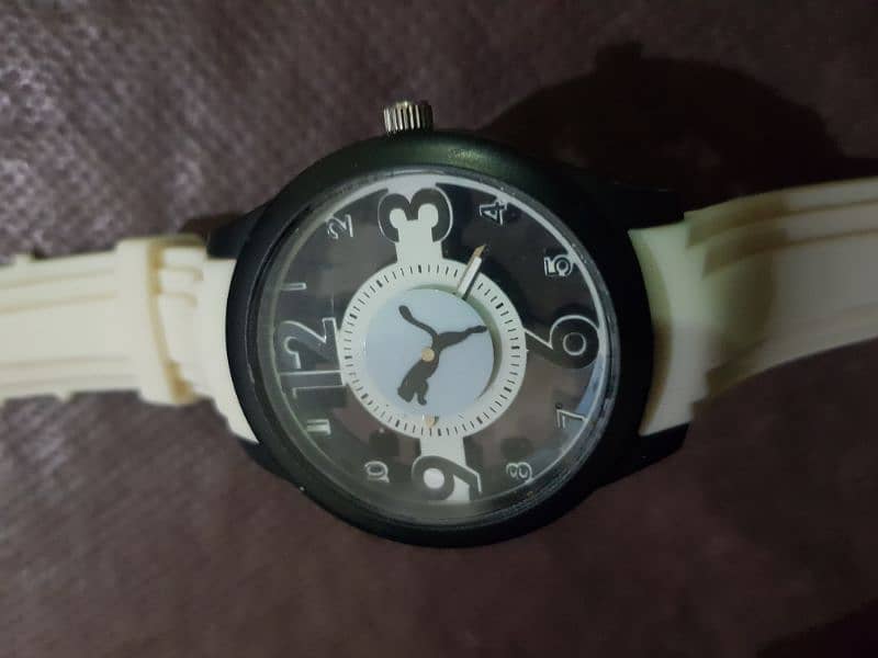 Puma White Watches Double Visible Dial 2