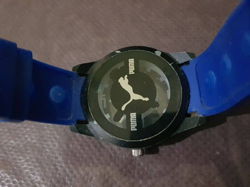 Blue Watch Blue Strap Double Visible Dial 1