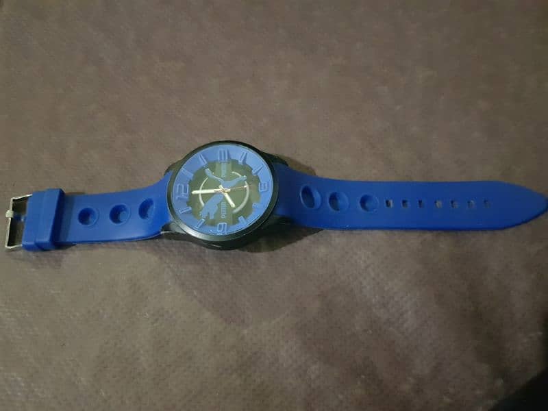 Blue Watch Blue Strap Double Visible Dial 2