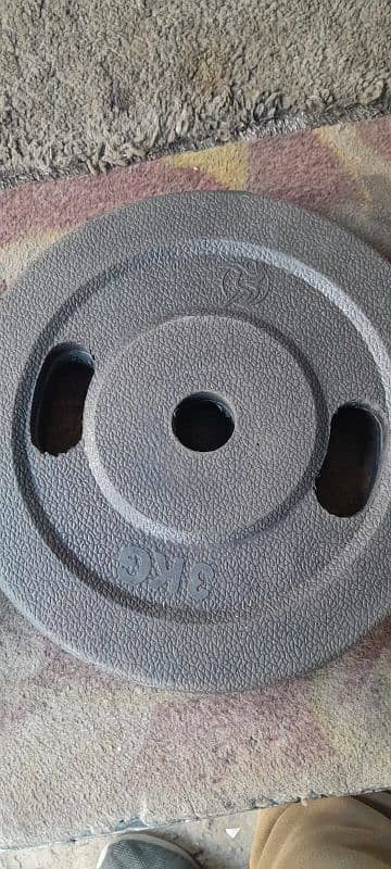 WEIGHT PLATES. GOOD QUALITY. 1 INCH HOLE 1
