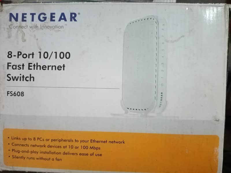 NetGear 8 Port 10/100 Mbps Desktop Switch GS608 v3 0
