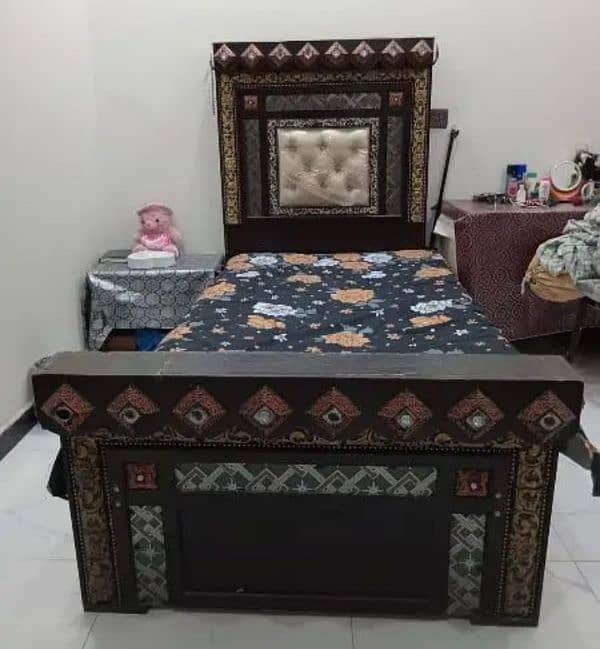 Single Used Bed With Used matress| condition 10/7 0
