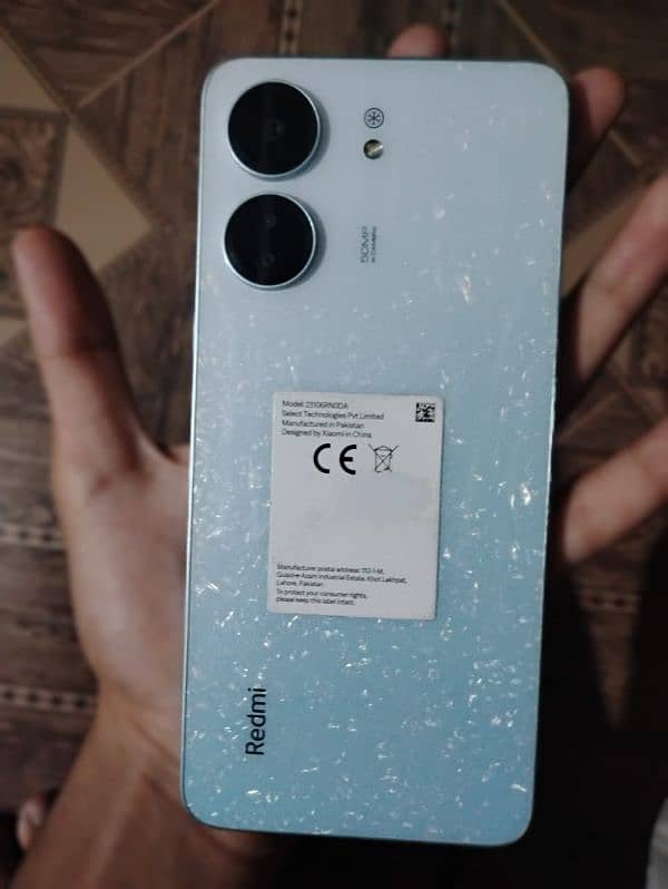 REDMI 13C GLACIER WHITE COLOUR 10 BY 9 CONDITION 6gb 128gb 5