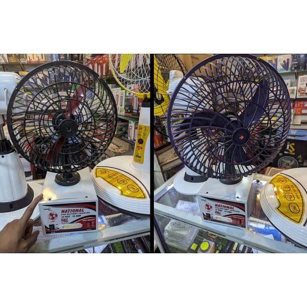 Charging Fan DC Fan Table Fan Rechargeable Fans AC DC Fan 12 Volt fan 1