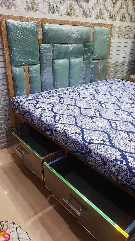 New bed golden with green colour meatel with powder coting 0