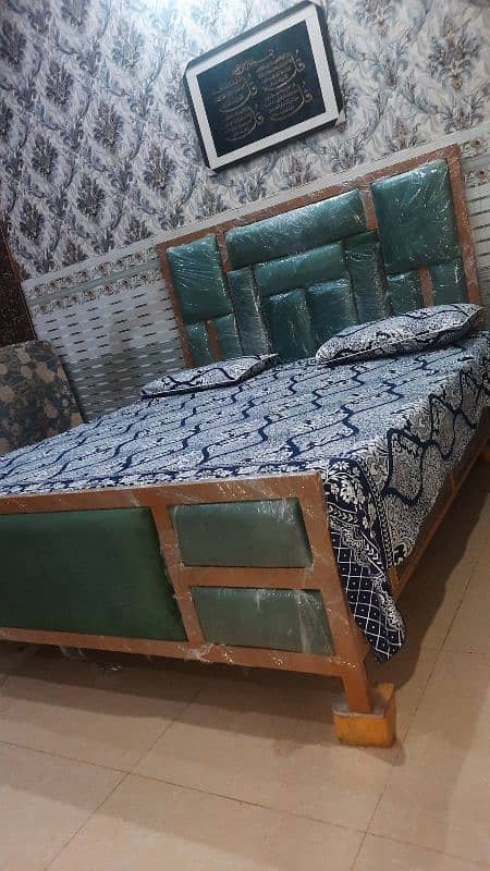 New bed golden with green colour meatel with powder coting 6