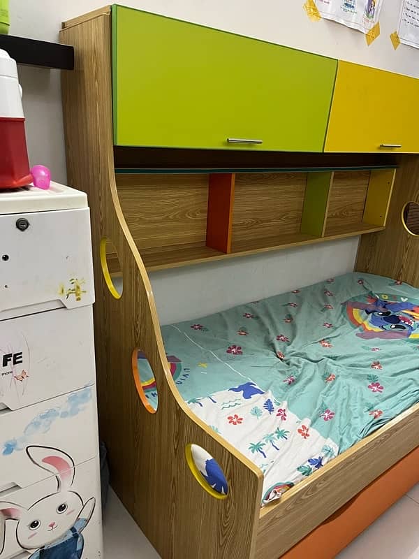 Two in One  bed   with storage kids bed 0