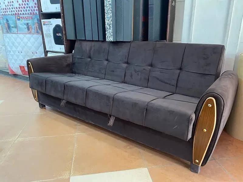 sofa cum bed/2 in 1 sofa/sofa bed/wooden sofa/3 seater Molty foam sofa 2