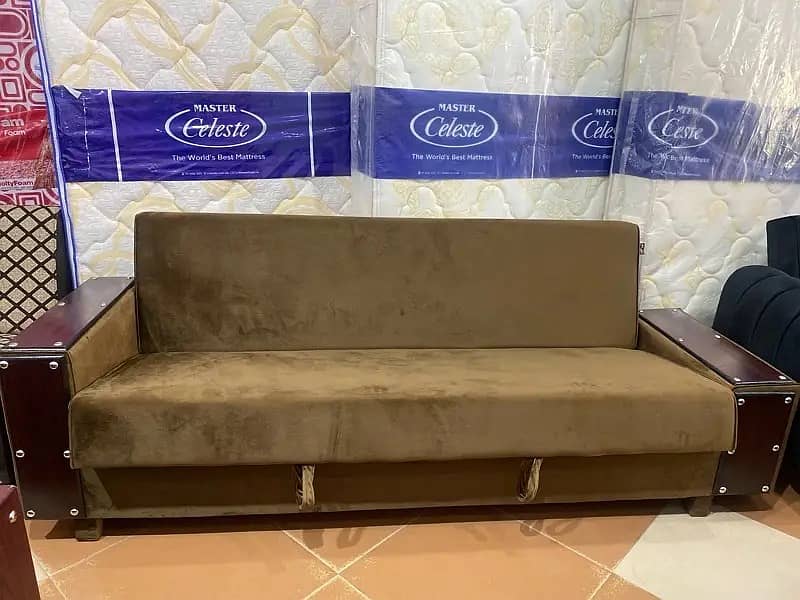 sofa cum bed/2 in 1 sofa/sofa bed/wooden sofa/3 seater Molty foam sofa 8