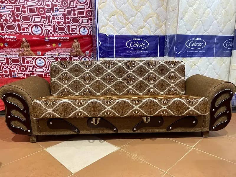 sofa cum bed/2 in 1 sofa/sofa bed/wooden sofa/3 seater Molty foam sofa 9