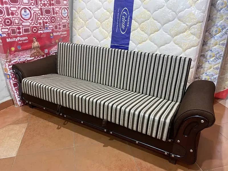 sofa cum bed/2 in 1 sofa/sofa bed/wooden sofa/3 seater Molty foam sofa 12