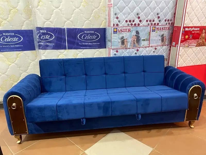 sofa cum bed/2 in 1 sofa/sofa bed/wooden sofa/3 seater Molty foam sofa 13