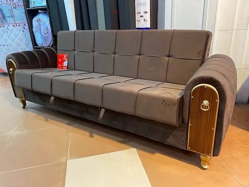 sofa cum bed/2 in 1 sofa/sofa bed/wooden sofa/3 seater Molty foam sofa 14