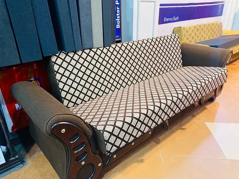sofa cum bed/2 in 1 sofa/sofa bed/wooden sofa/3 seater Molty foam sofa 15