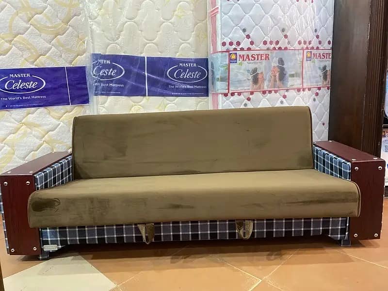 sofa cum bed/2 in 1 sofa/sofa bed/wooden sofa/3 seater Molty foam sofa 18
