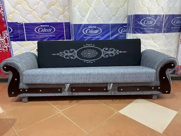 sofa cum bed (2 in1)(sofa + bed)(Molty foam)(10 years warranty ) 9