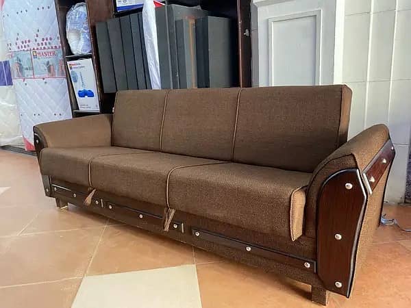 sofa cum bed (2 in1)(sofa + bed)(Molty foam)(10 years warranty ) 14
