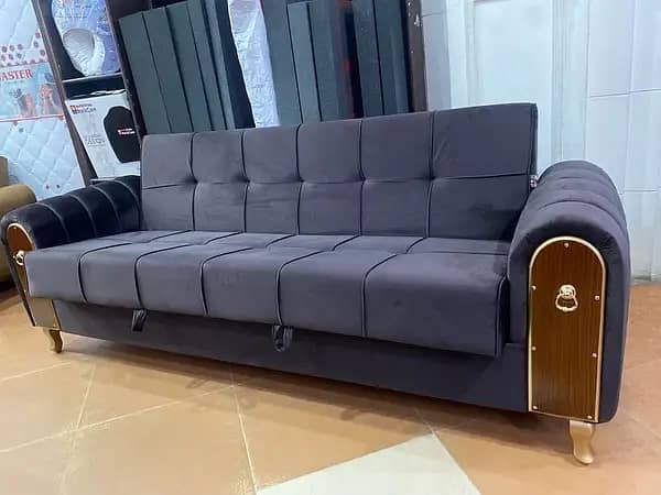 sofa cum bed (2 in1)(sofa + bed)(Molty foam)(10 years warranty ) 13