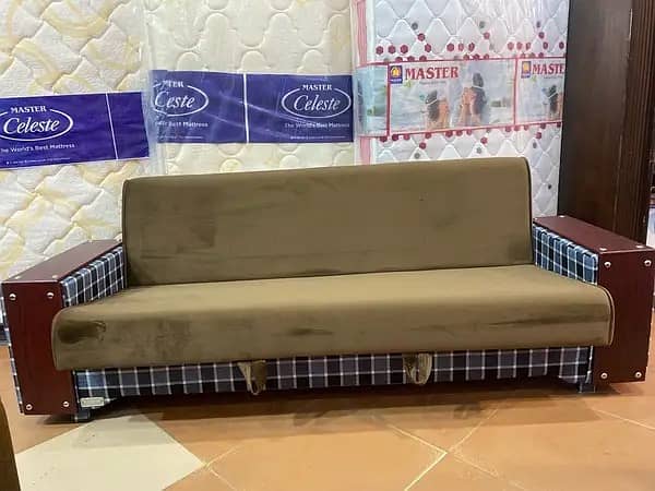 sofa cum bed (2 in1)(sofa + bed)(Molty foam)(10 years warranty ) 17