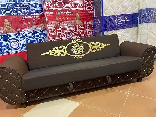 sofa cum bed (2 in1)(sofa + bed)(Molty foam)(10 years warranty ) 19