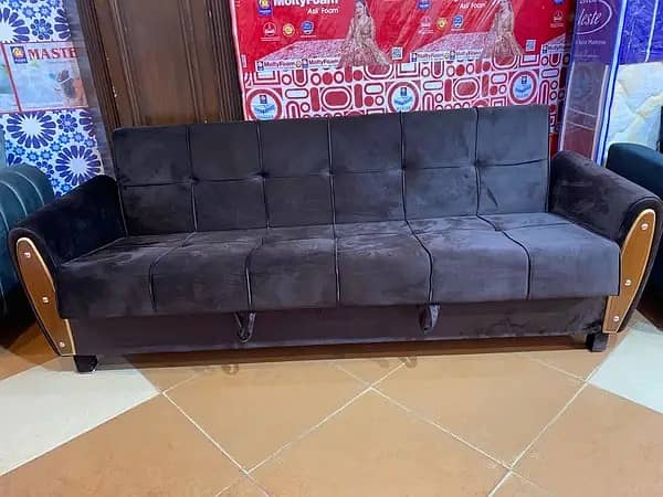sofa cum bed (2 in1)(sofa + bed)(Molty foam)(10 years warranty ) 15