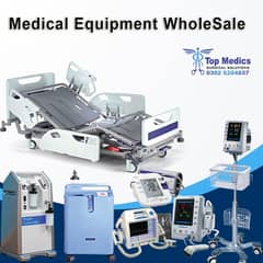 Hospital Bed & equipment | Stretcher Trolly | ECG machine | Ventilator