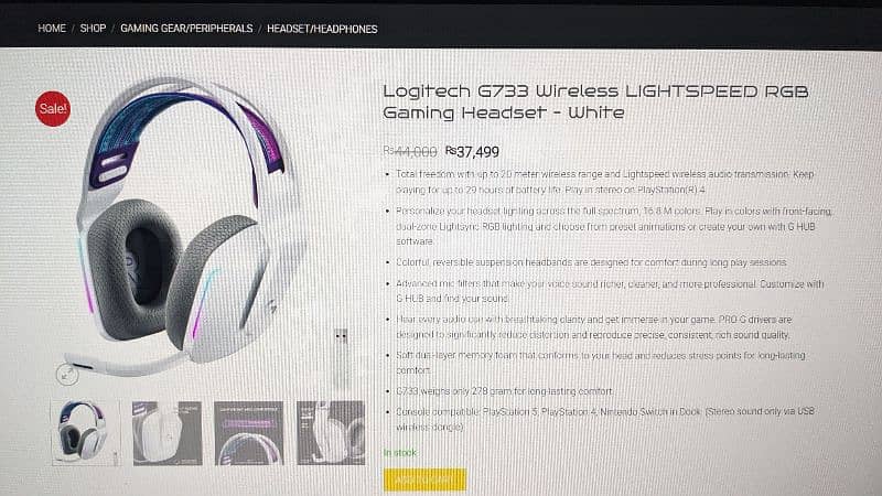 Logitech G733 Gaming Headphones 4