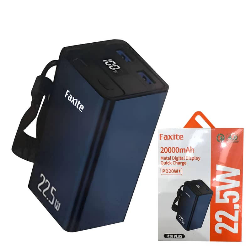 Faxite M10pro 10000mah 22.5w Metal Digital Display Quick Charge 1