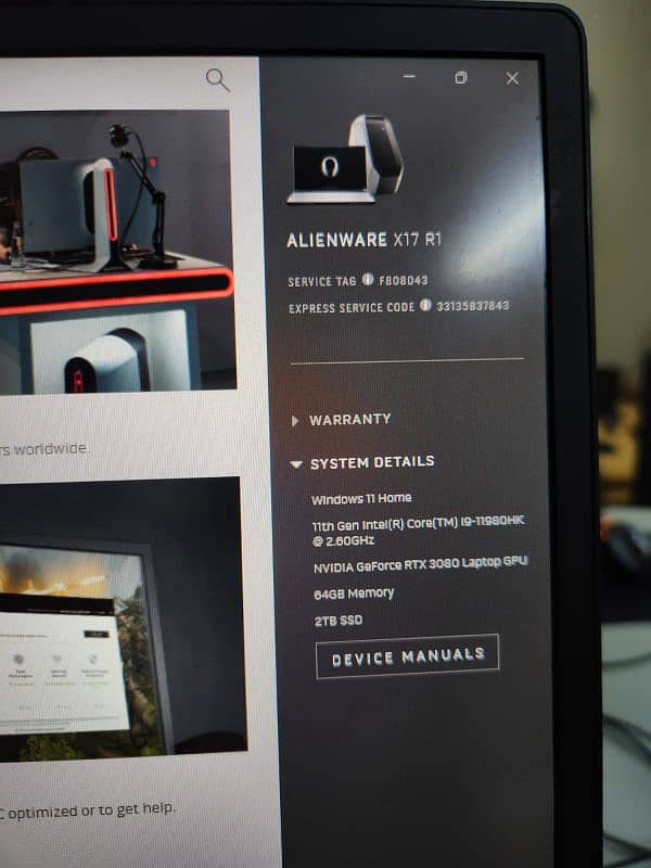 Alienware x17 r1  Rtx 3080 I9 2TB 64GB 360 Hz | Gaming Laptop 5