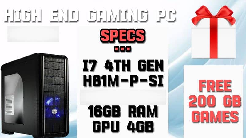 i7 4th Generation 16GB Ram 4GB GPU 0