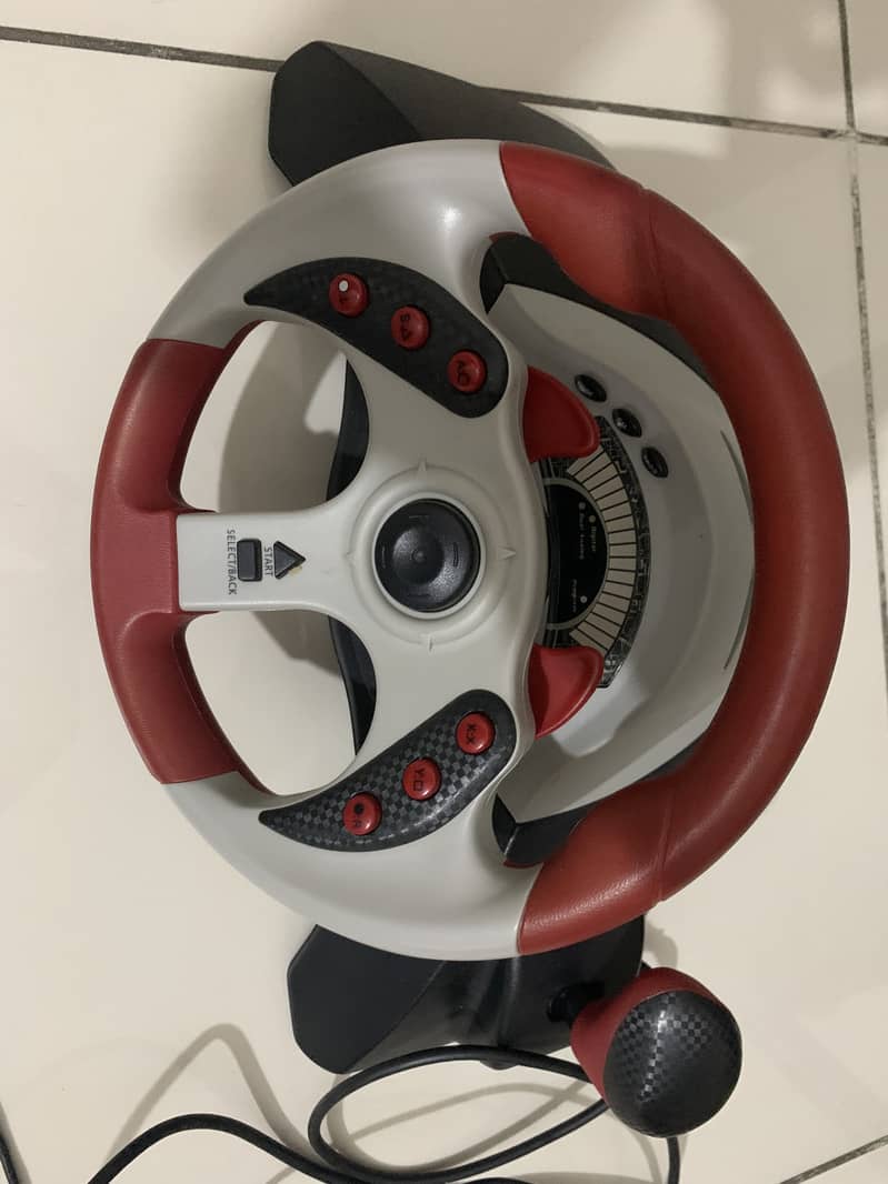 Play station 2 racing wheel and pedals 1