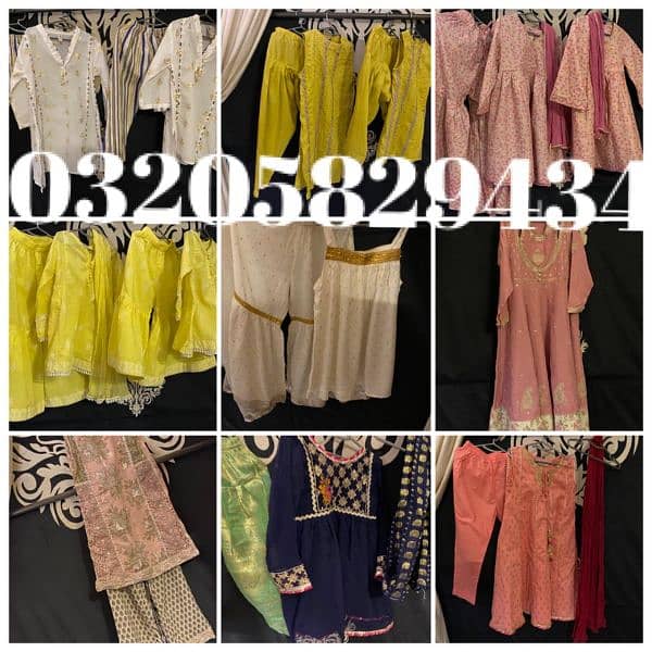 kids designer fancy branded clothes / kids wedding party or Eid dress 1