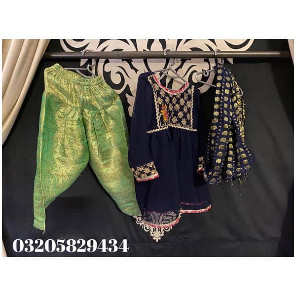 kids designer fancy branded clothes / kids wedding party or Eid dress 3