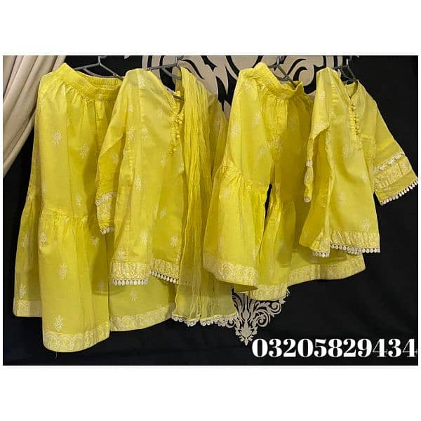 kids designer fancy branded clothes / kids wedding party or Eid dress 4