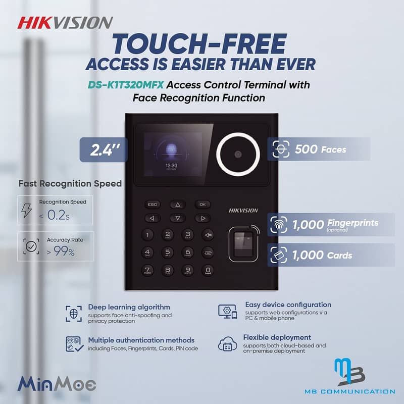 Fingerprint Door Lock Access Control & Attendence Machine System 1