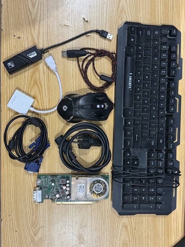 keyboard, Mouse, VGA Card, Converters, Power Cable, VGA Cable 0
