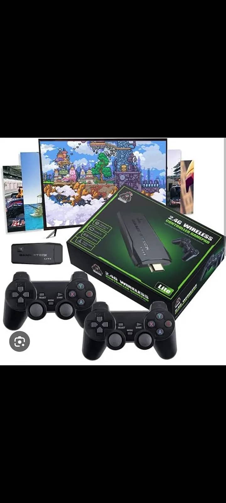 M8 (64GB) HDMI Game Stick Console – 2.4G Wireless Controllers – 4K – 0