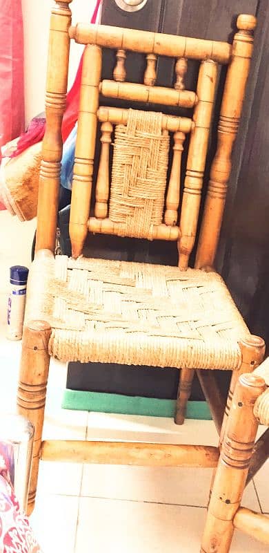 Sheesham wood sindhi chair and table 4