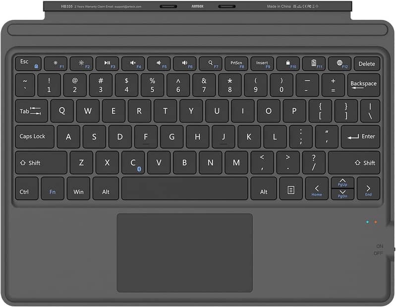 Arteck HB335 Surface Pro Keyboard Type Cover, Ultra-Slim Bluetooth 2