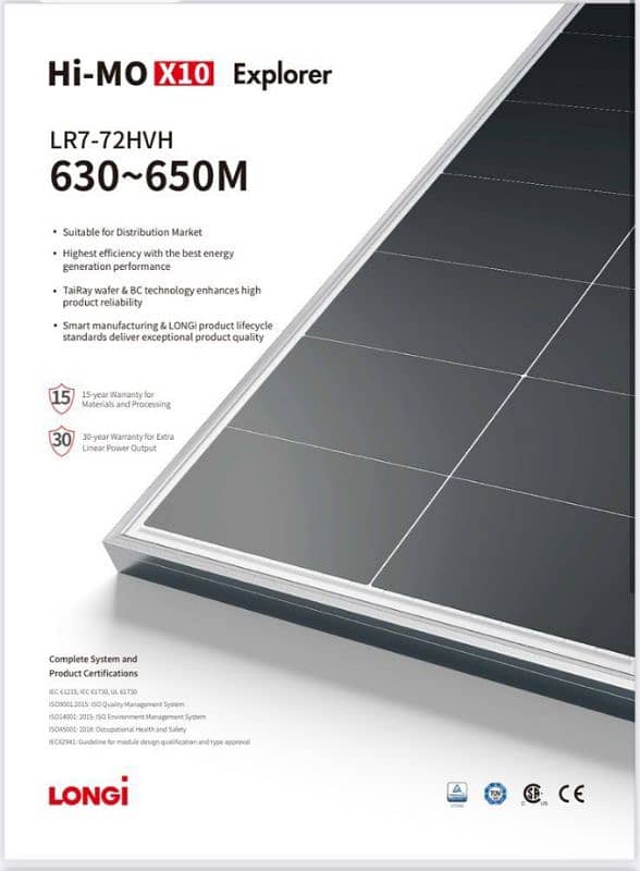 Longi HIMO x10 640W panels/jinko 585W N-type bificial / himo 7 605W 0