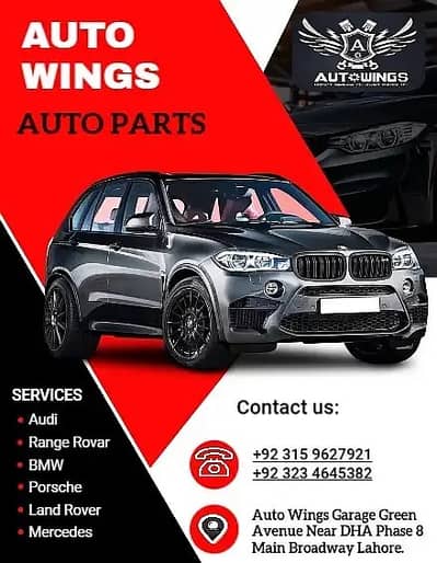 Audi, Range Rover, Prosche All spare Parts are available